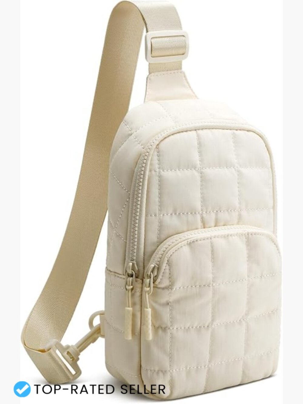 Quilted Sling Bag Crossbody Puffer Fanny Pack Lightweight Travel Chest Purse